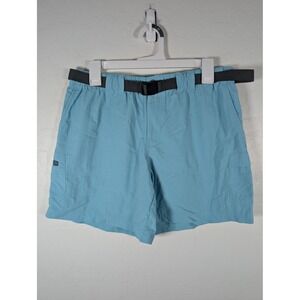 Columbia Shorts Womens Medium Blue Nylon Belted Mesh Lined Hiking